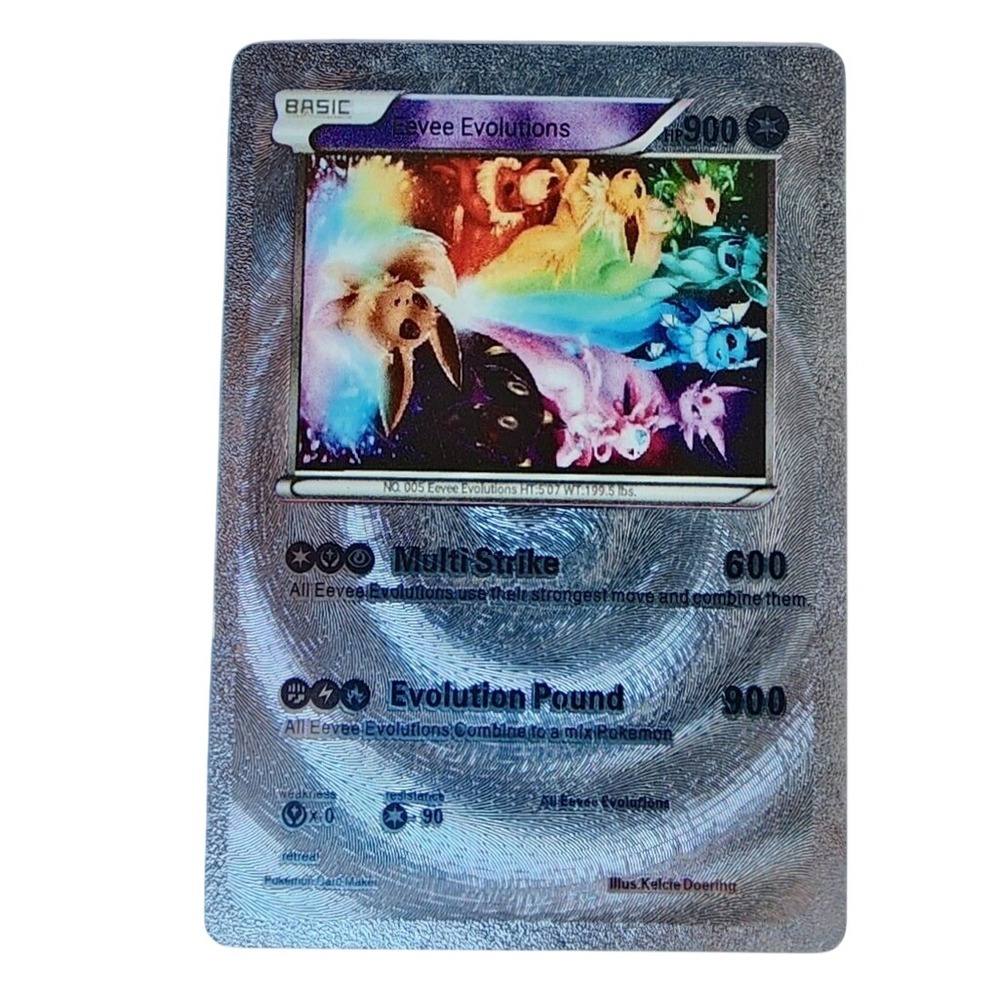 Pokemon Card Silver Holographic Glitter Pokeball Reverse TCG Collectible
